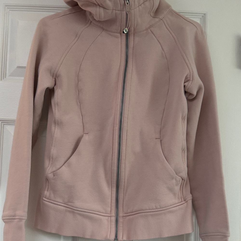 Women’s Lululemon Scuba Blush Light Pink Women's Zip Hoodie size 8 - Picture 4 of 7
